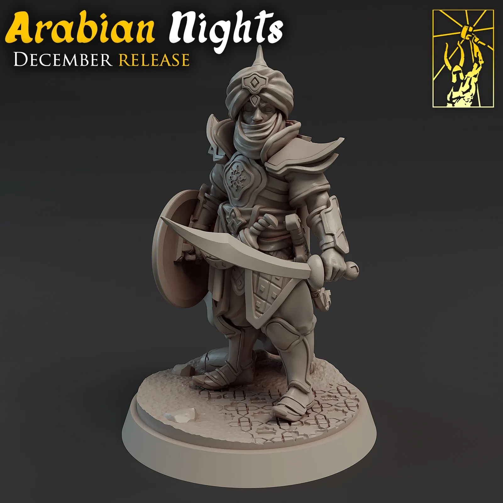 humano, guerreiro, arabe, deserto, areia