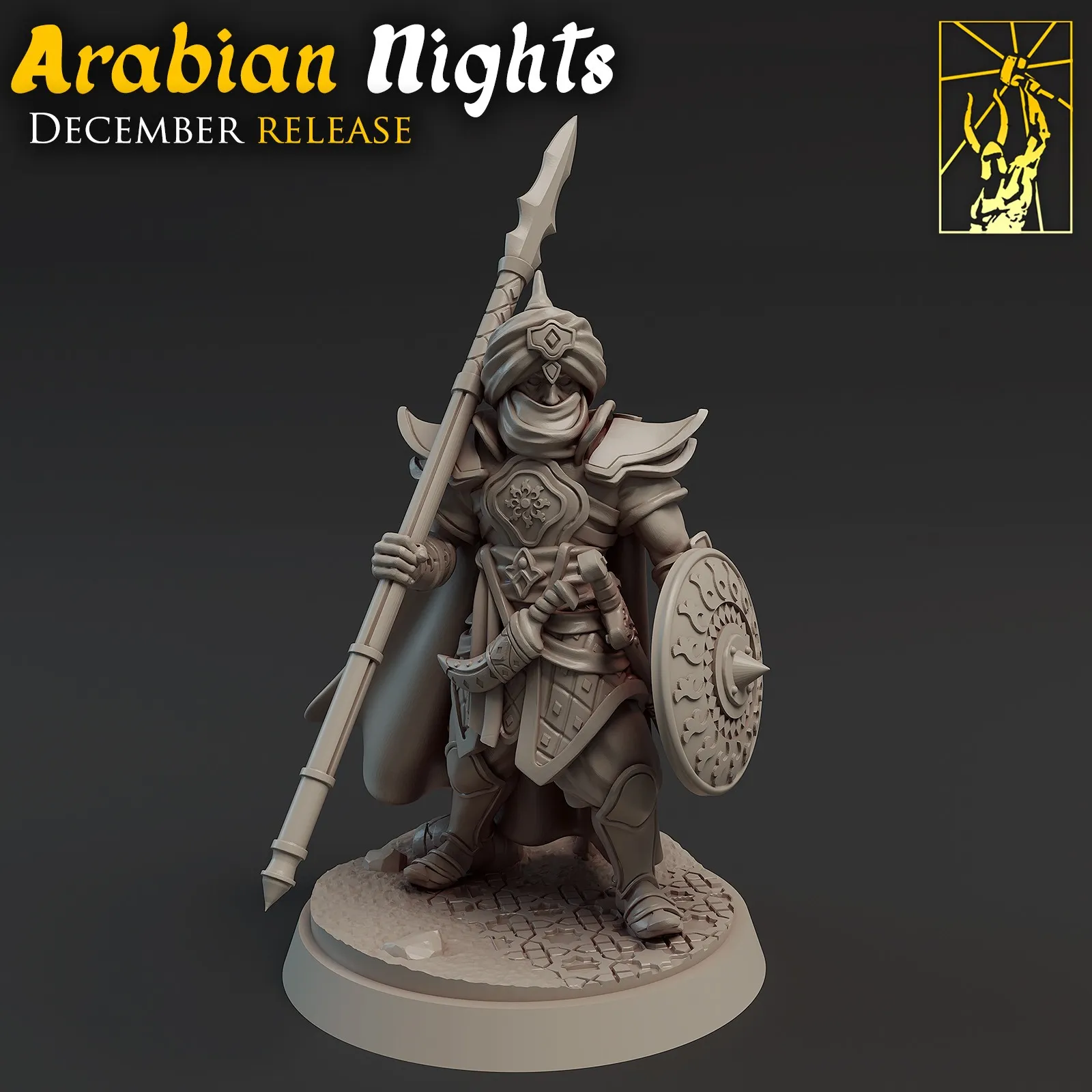 humano, guerreiro, arabe, deserto, areia