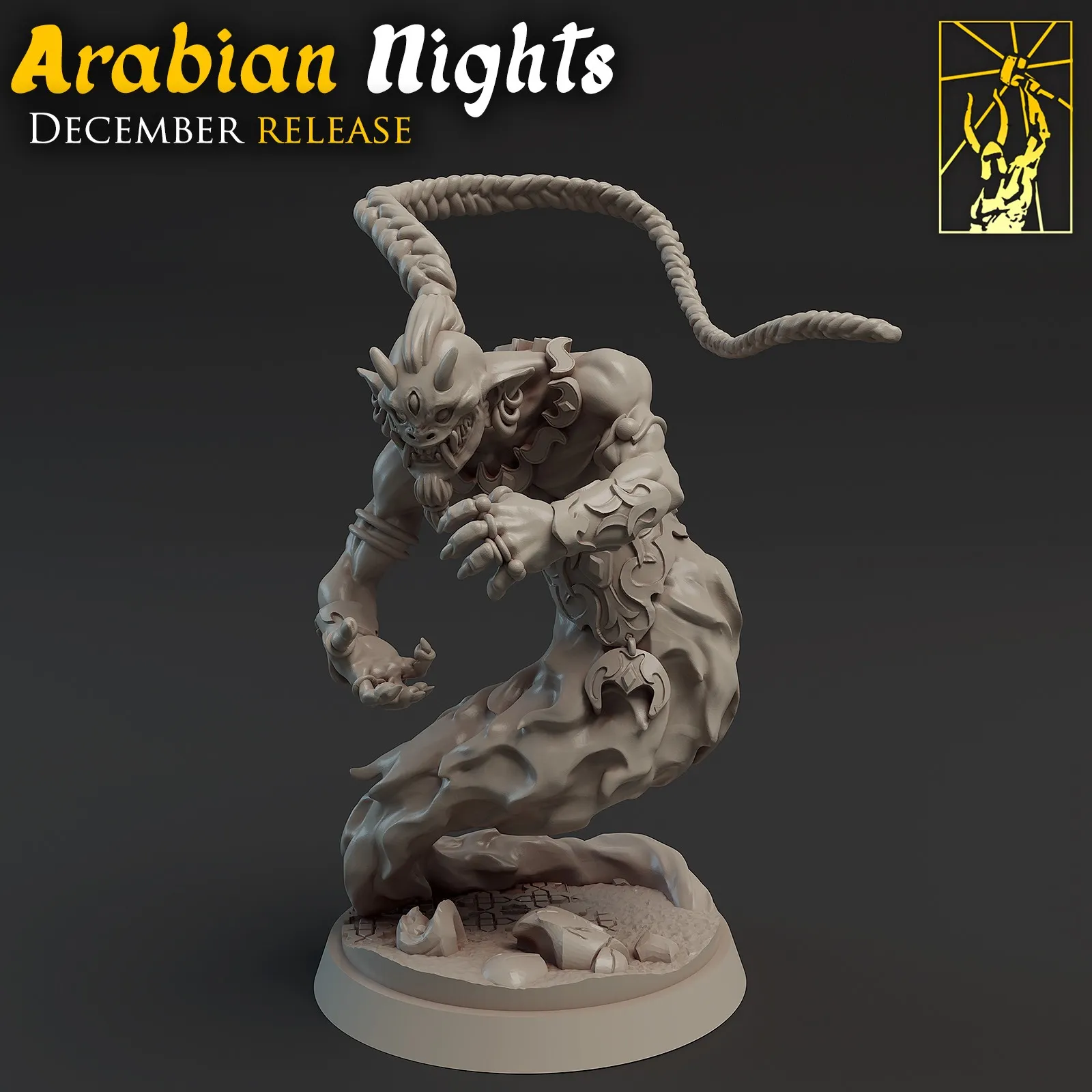 genio, lampada, mistico, djinn, areia