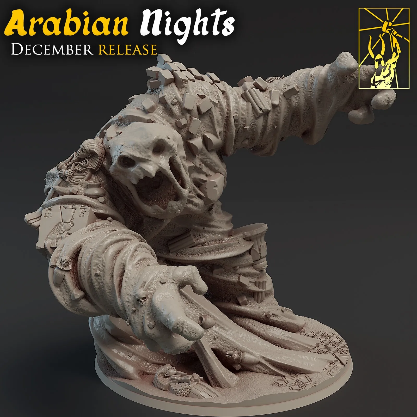 golem, areia, deserto