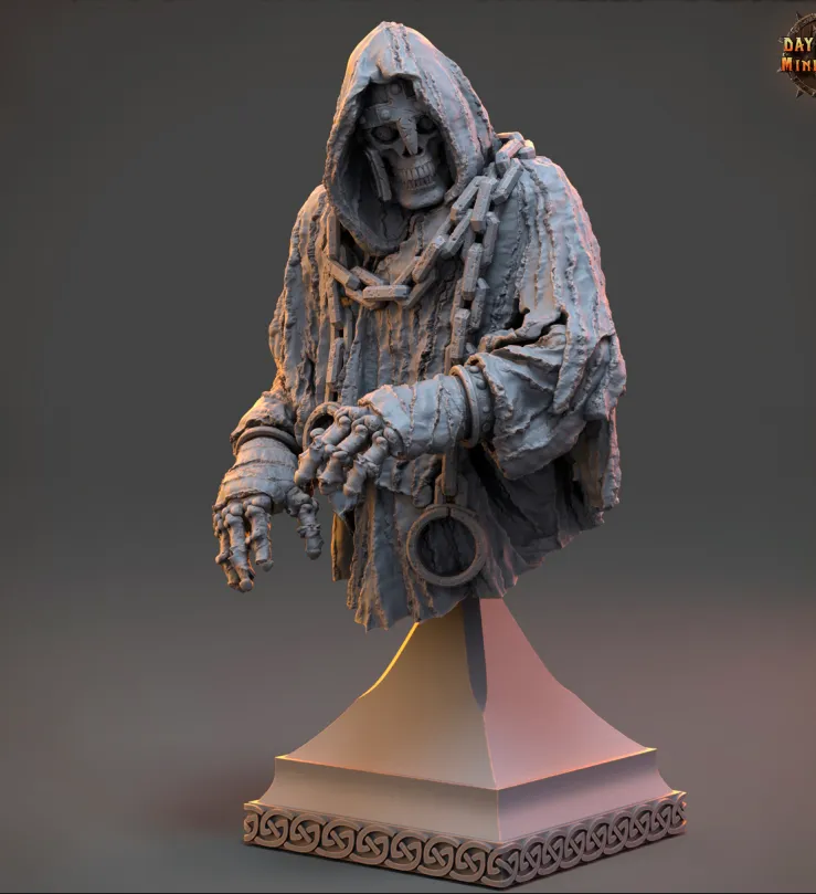 busto, caveira
